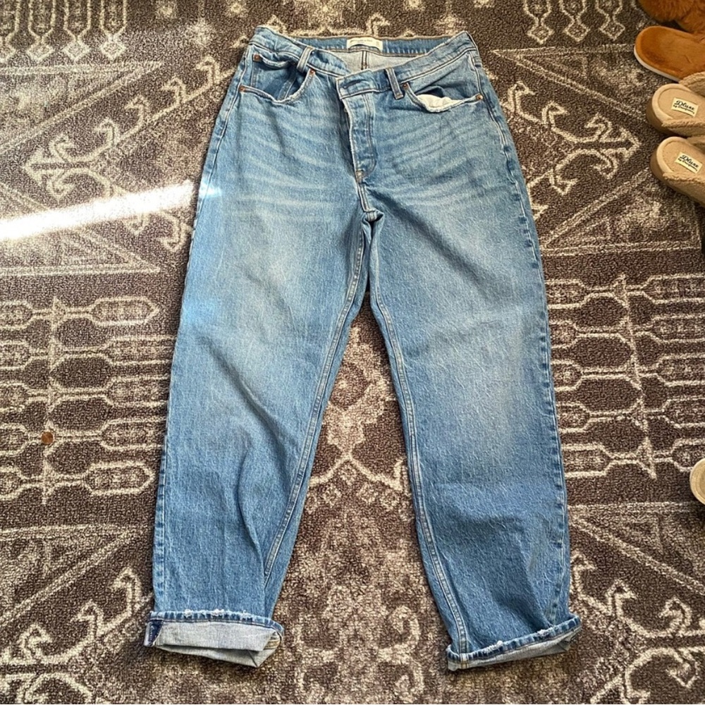 Abercrombie high rise dad jeans